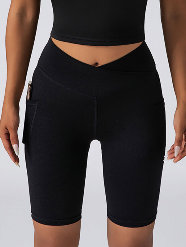 Biker Shorts Women Tummy Control  No Seam High Waist Yoga Gym Workout Running Volleyball Shorts With Pockets - Image 8