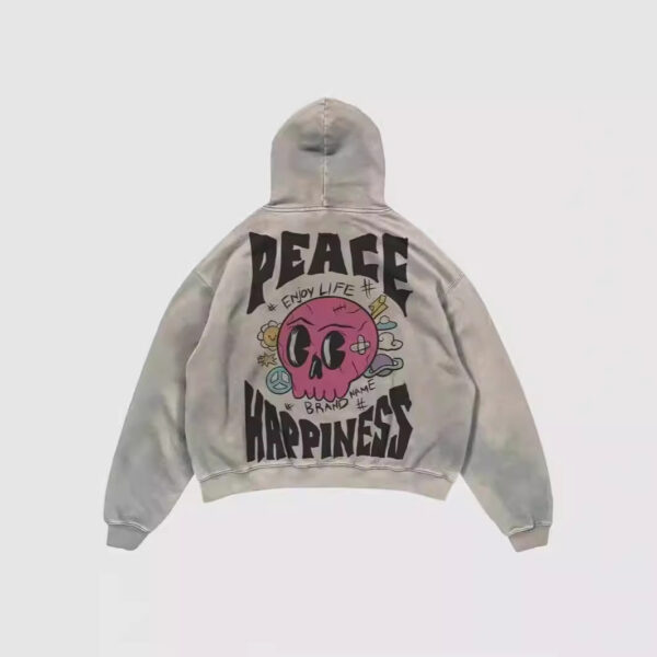 Trendy Loose Hoodie Dark Retro - Image 2