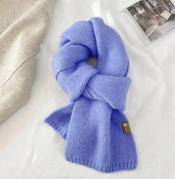 Soft Sticky Warm Fashion Basic Outer Wear Solid Color Scarf For Women - Image 5