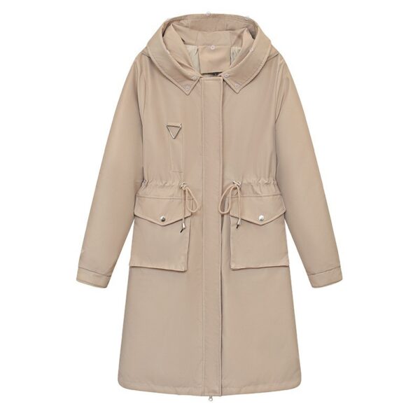 Parka Women's Overknee Long Cotton Coat Jacket Trench Coat - Image 5