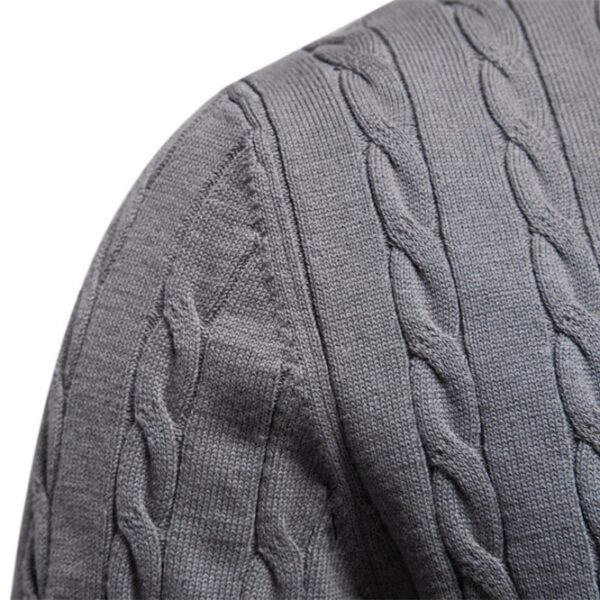 Autumn And Winter Sweater Pullover Deer Embroidery Solid Color Sweater For Men - Image 9